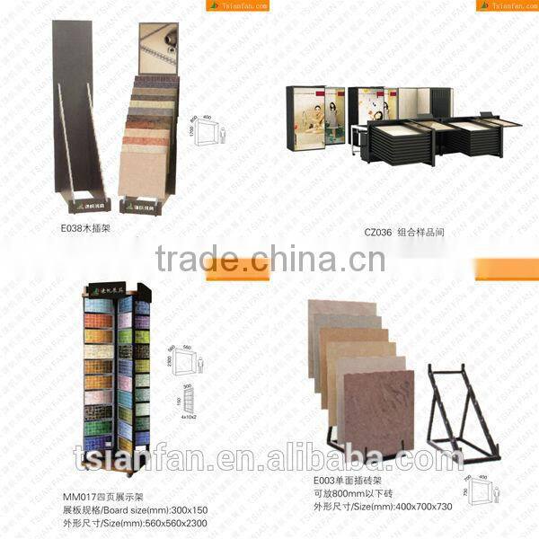 Double-sided stone, tile and laminate flooring display rack