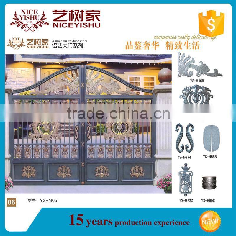 Factory latest aluminum main gate designs, main entrance gate design, aluminum main gate design 2016
