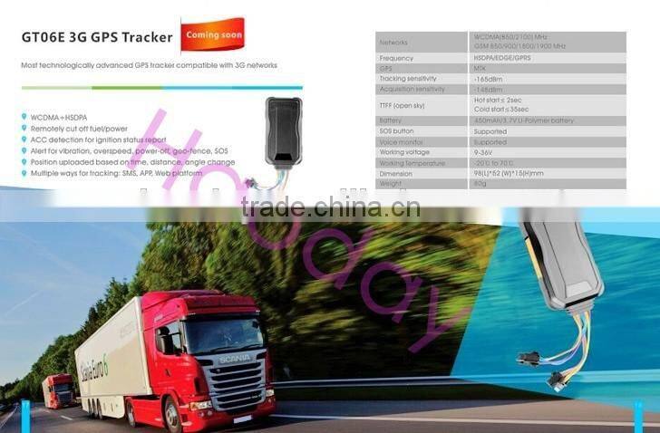 Newest 3G WCDMA 2100MHz GPS Tracker GT06E