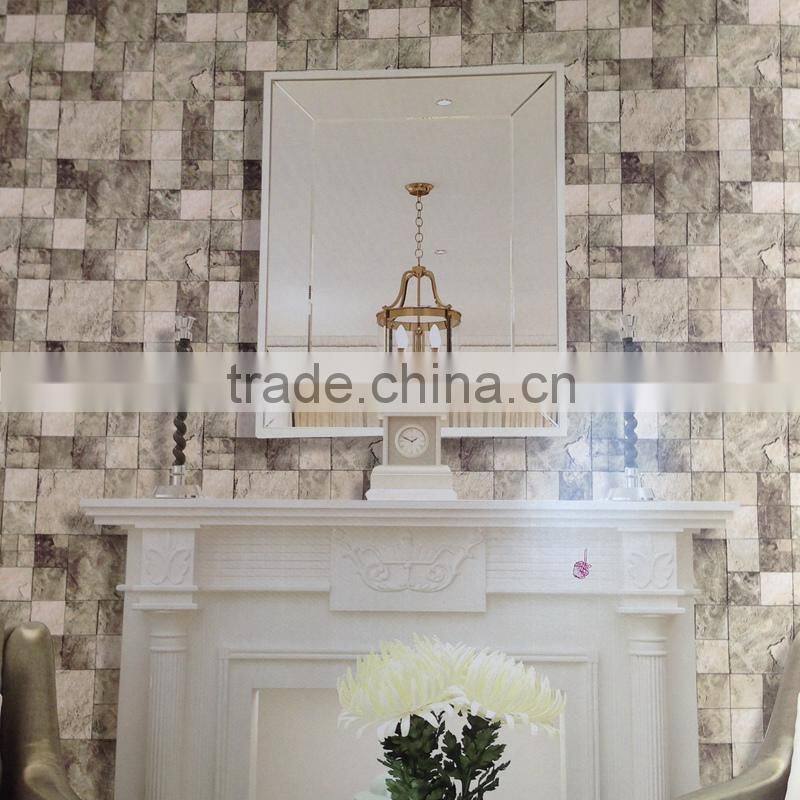 hot selling natural Brick stone textured 3d effect wallpaper with cheap price