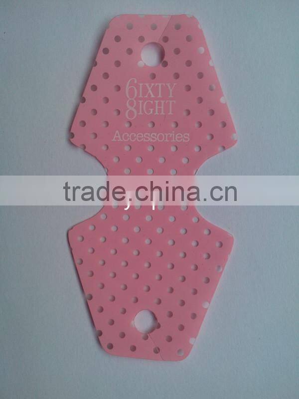 pink logo custom printed jewelry hang tags for earrings necklace bracelet