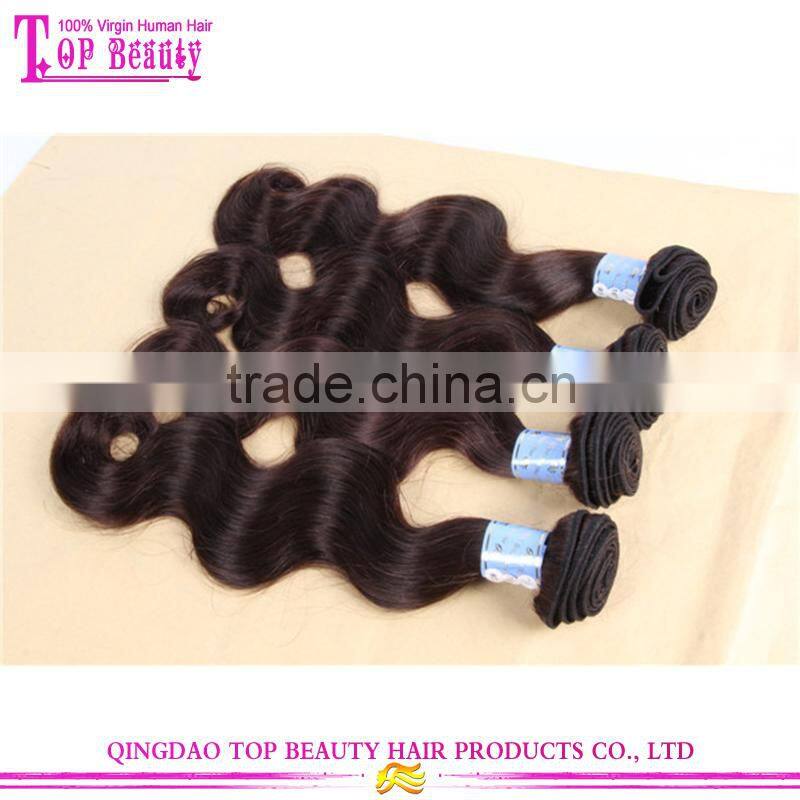 #3 Color body wave 100 pure brazilian virgin human hair