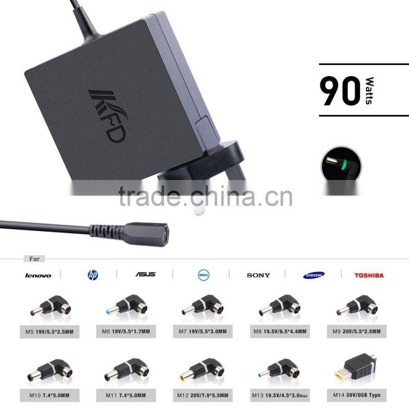 New KFD 90w Multiple Universal Laptop Wall AC Adapter/Charger/Power Supply Max 90W 15V-20V for dell hp ,lenovo,asus ...