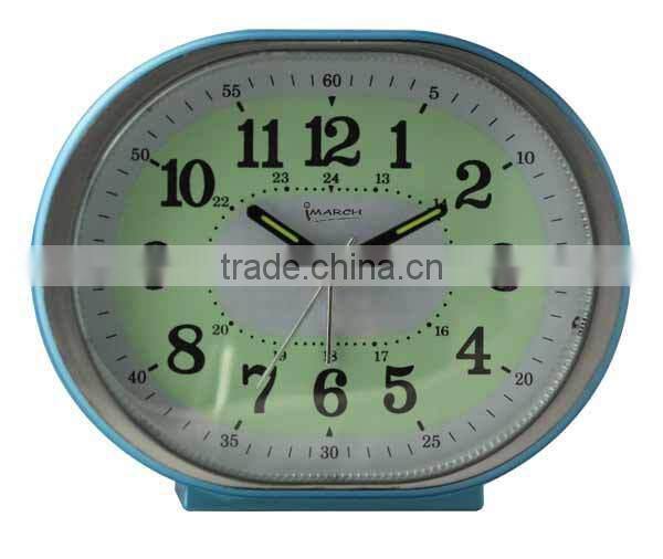 Ellipse Shape Luminous Dial Alarm Clock / Hot Sale Melody wake up Alarm Clock