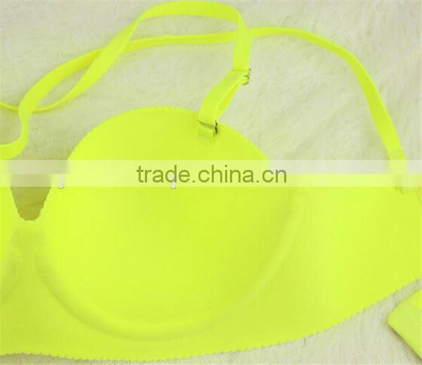 Summer 1/2 cup x-shaped cross straps one piece push up seamless bra wholesale