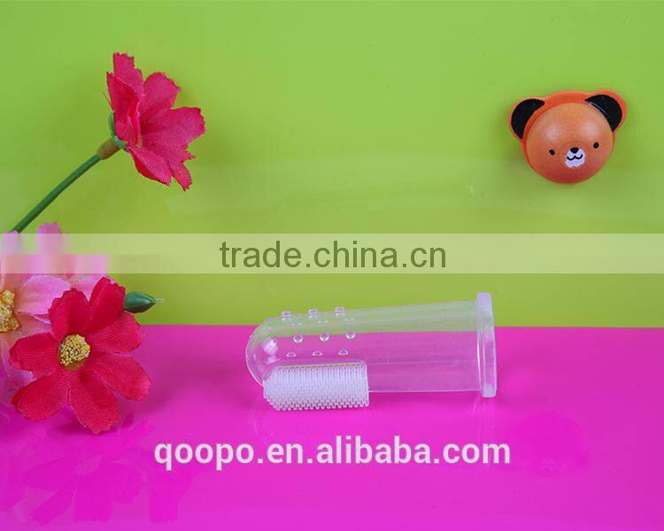 Factory Sale Food Grade Soft Silicone Fingers Toothbrush Teether For Kids