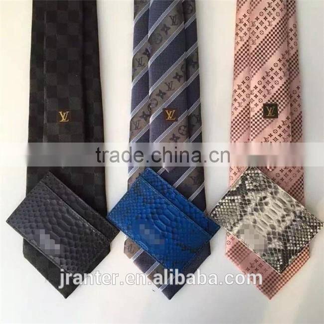 Luxury custom credit card holder wholesale python leather business card holder