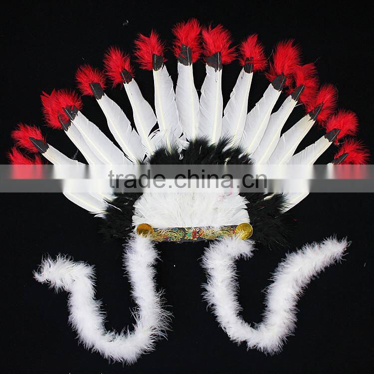 2015Fashion Luxurious Natural Chicken Feather Headdress for Adult -i
