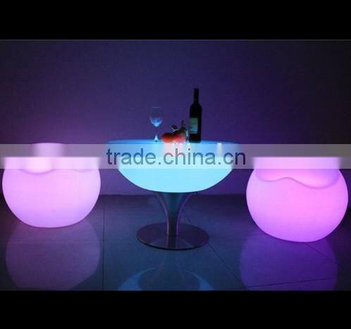 elegang led sofa with lighting Modern Outdoor Furniture Plastic Led Sofa color change for hotelrotomoulding led furniture