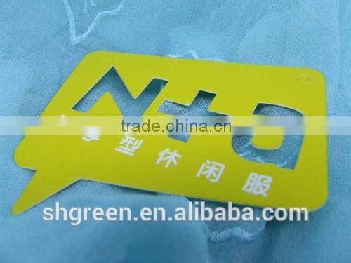 Smooth embossed leather luggage bag hangtag