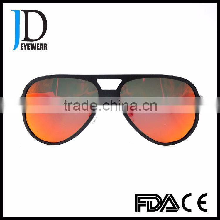 Latest Fashion Black flat top girls carbon fiber Sunglasses