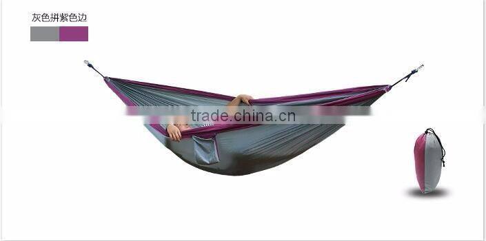High quality Factory Customize 2 Person Outdoor Camping 210T Ripstop Nylon Parachute Portable Hammock