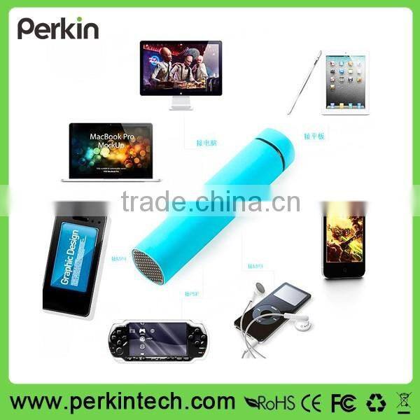 New!!!2600 mAh Portable Lithium Ion Power Bank Charger with bluetooth speaker For Christmas Gifts