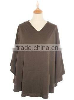Custom heavy cotton brushed plain easy wear fashion nursing cover top