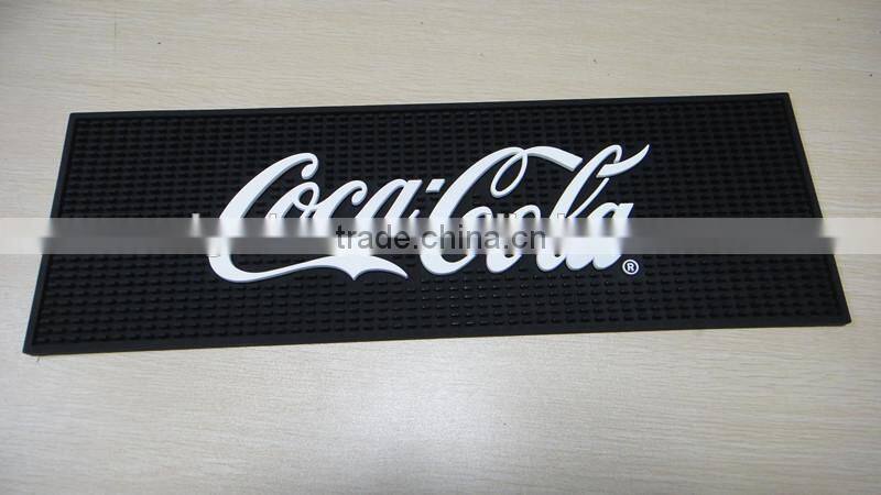 Soft Pvc Rubber Custom Logo Bar Mat