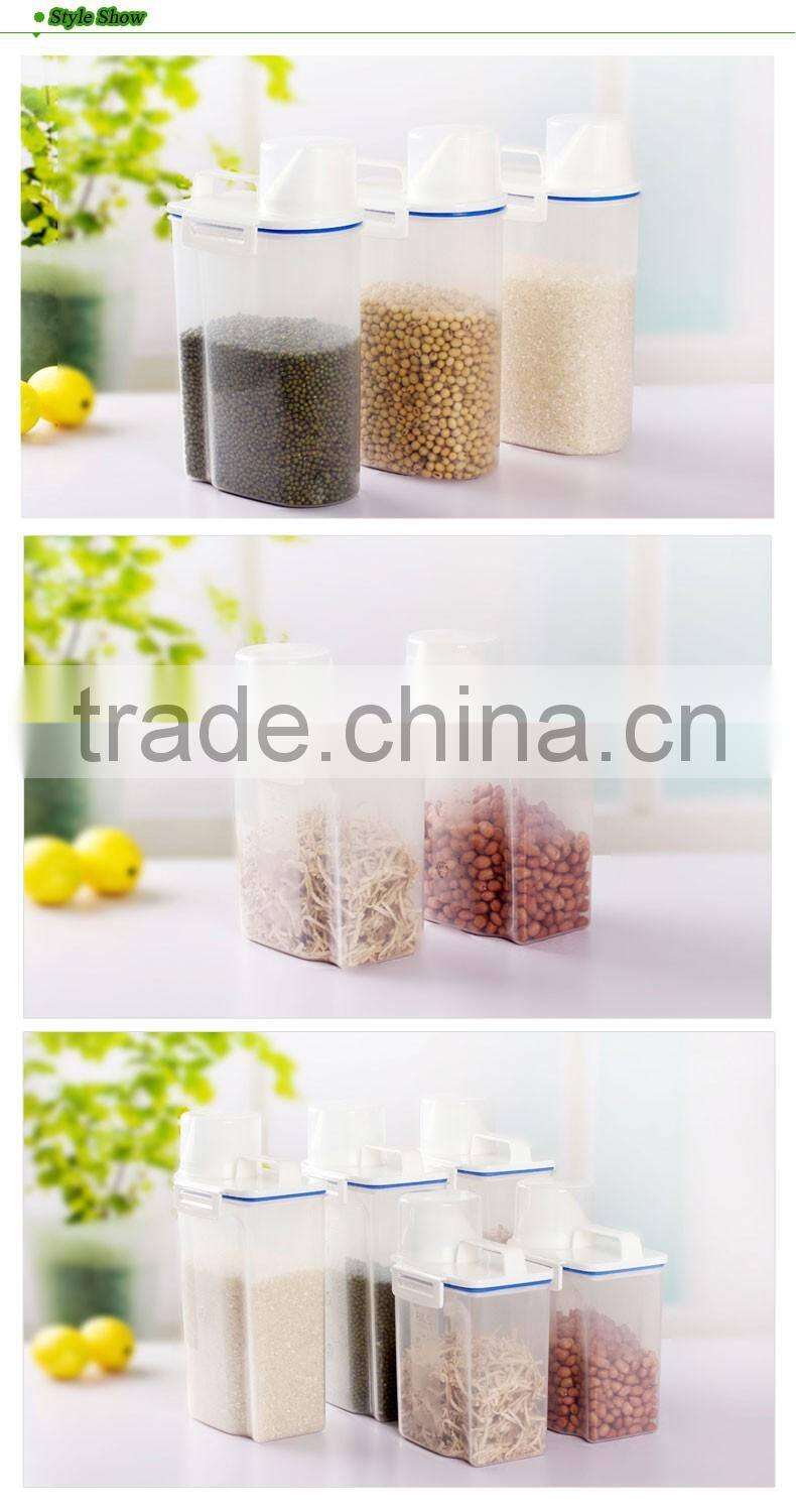 Dry Food Containers Eco-friendly Plastic Storage Boxes Rice/Cereal Holders