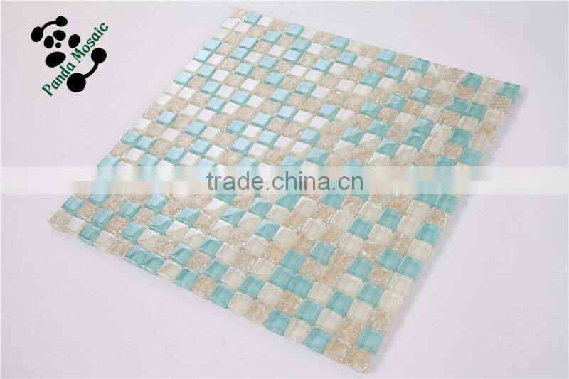 SMS05 300x300mm mosaic Blue crystal glass mosaic Swimming pool tile