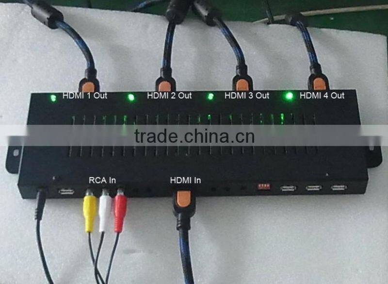Classical FHD LCD splicing monitor processor,4 screen format splitting screen controller