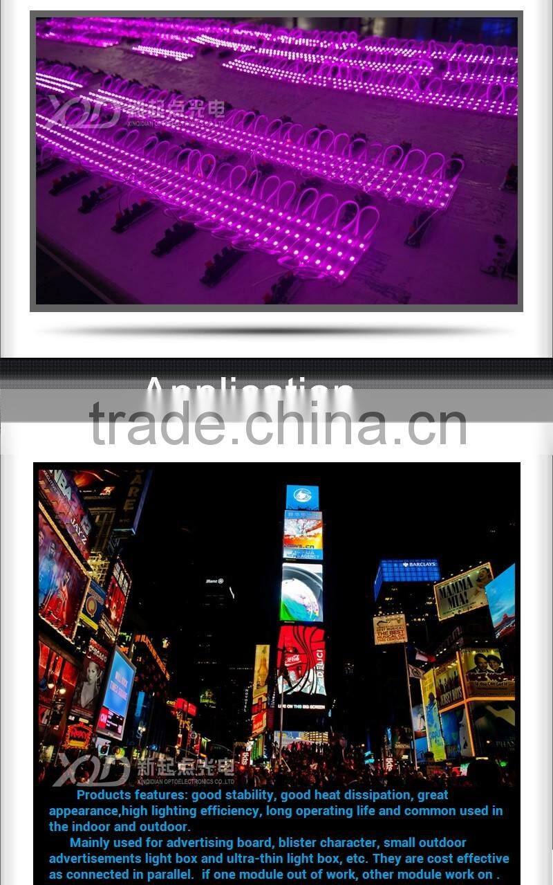 XQD cheapest LED module Epistar smd 5730 5630 leds 3Pcs Led 0.72W led module pixel lights single RGB color