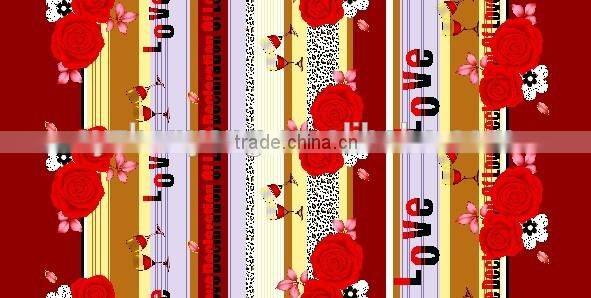 100% polyester fabric wholesale flower print style printed & dyed fabric wide width microfiber bedsheet