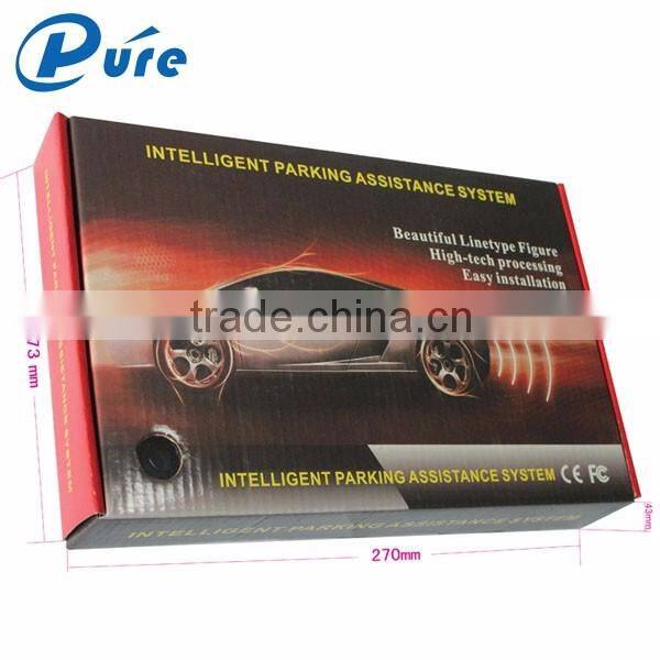 Car digital led numeral and color display 4 sensors parking sensor assist monitor system with four-step Bibi alarm sound