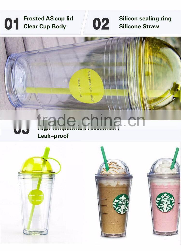 reusable sipping plastic juice souvenir small straw cups