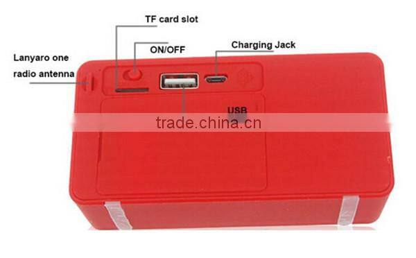 Mini Portable Bluetooth Wireless Speaker with TF Card/FM/Audio in Function