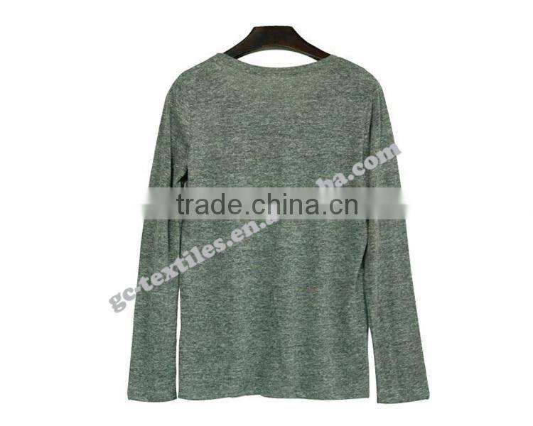 Girl's Manlange Grey Printed Standard Collection Long Sleeve T-shirts