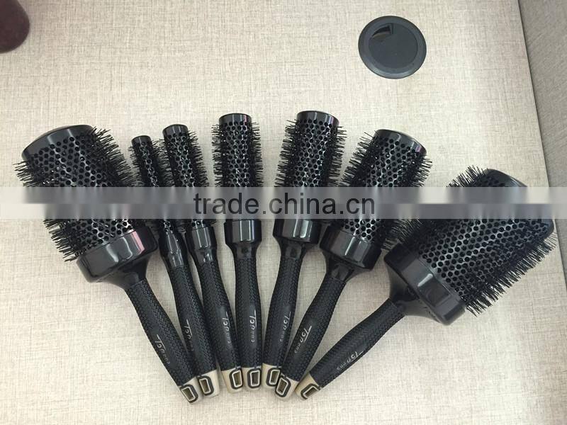 Top quality plastic hair straightener brush hair comb