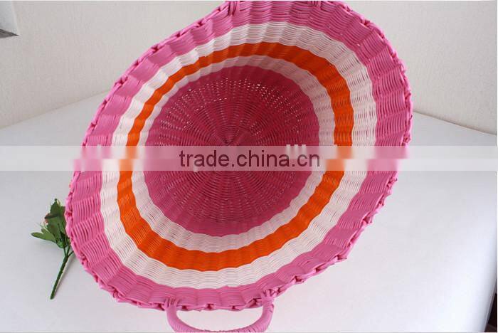soft cheap crochet Polyester PP straw basket laundry woven basket