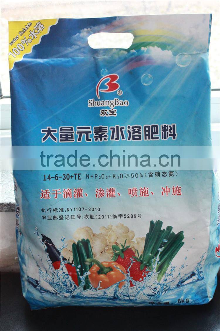 Soluble NPK Chemical Fertilizer 14-6-30