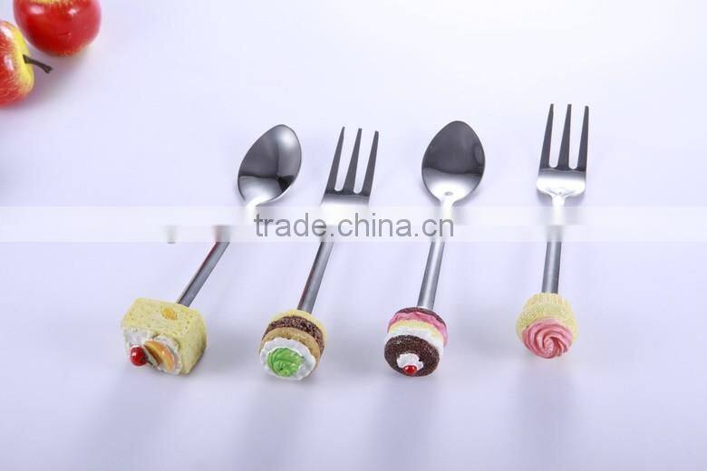 Unique resin design personal fork and spoon with competitive price
