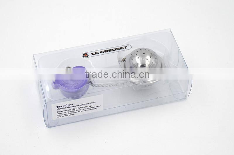 Manufacturer high quality stainless steel mesh ball tea strainer with heart shape tip