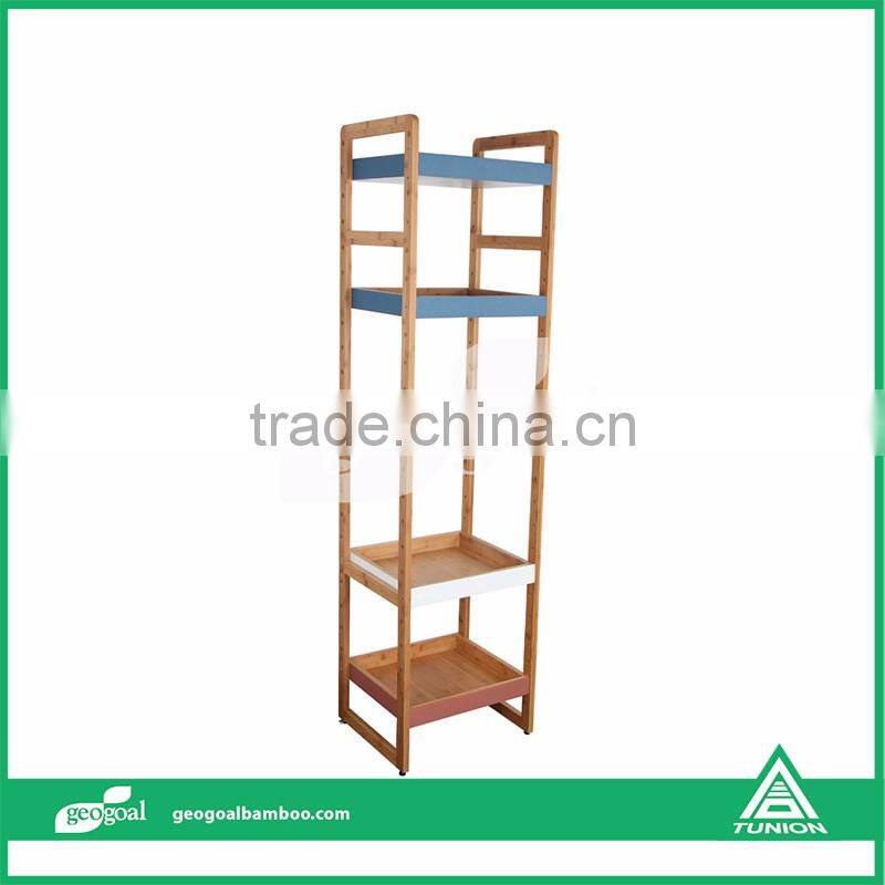 small standing shelf/bamboo free standing shelf units