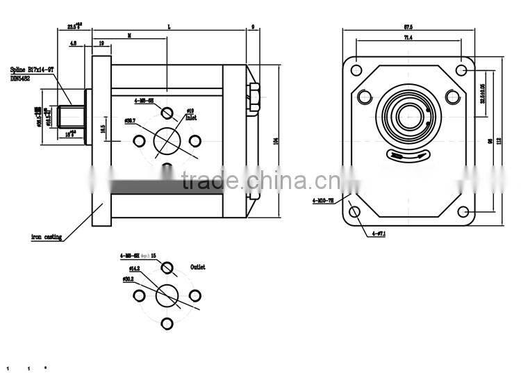 X224 hydraulic gear pump for agriculture tractor