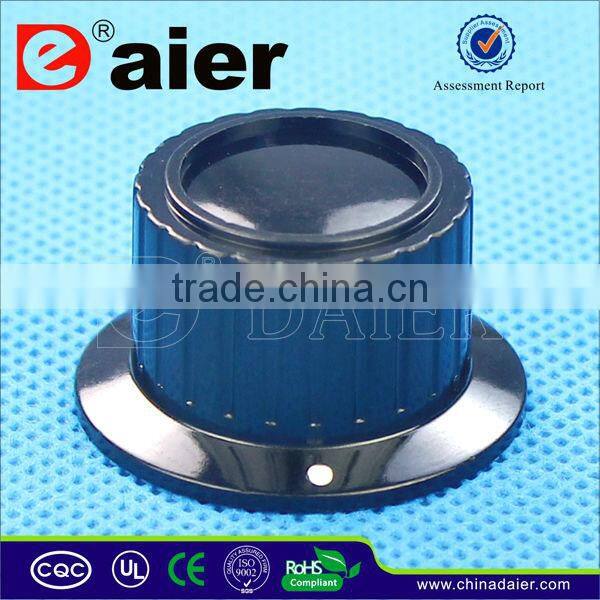 guitar bakelite set screw knob black with white point