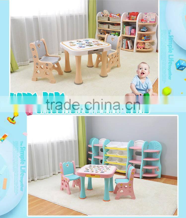Children's bookcase kids plastic toy storage shelf