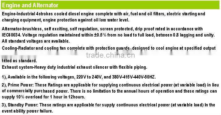 150GF Diesel Generator With Stamford Alternator