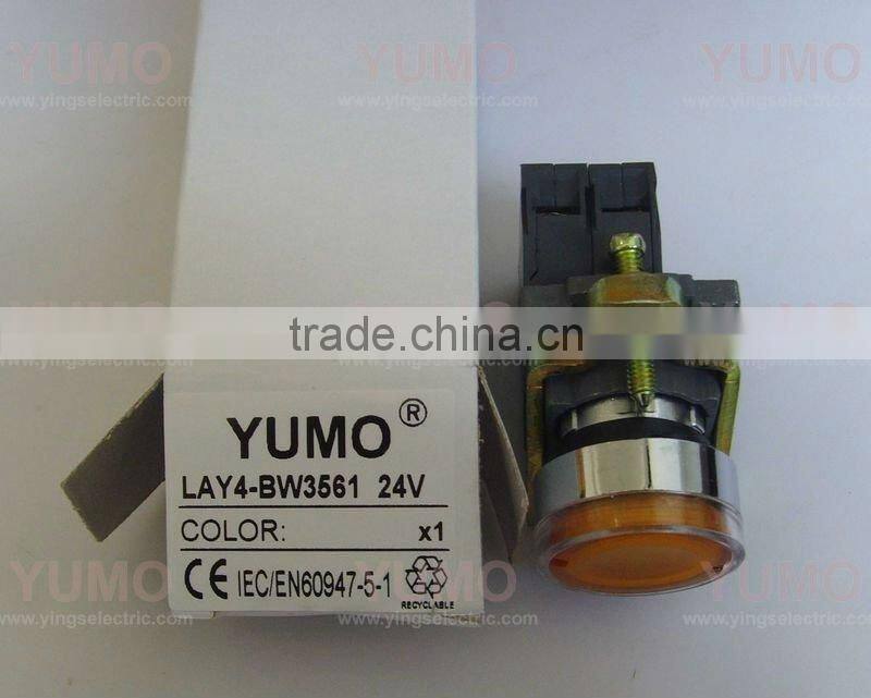 Push button switch LAY4-BW3561 24V YELLOW