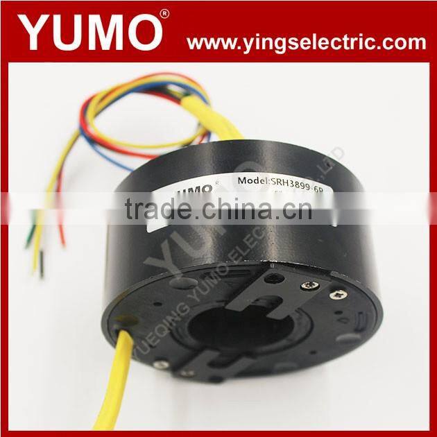 Electric slip ring ethernet type high current SRH3899-6P 38.1mm 500mm 6 circuits slip ring