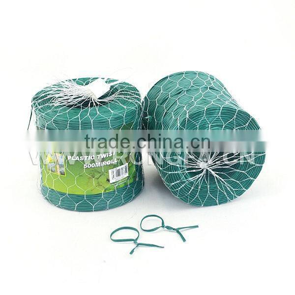 15cm 20cm with 2.0mm and 2.6mm PVC Green Plastic Twist Tie
