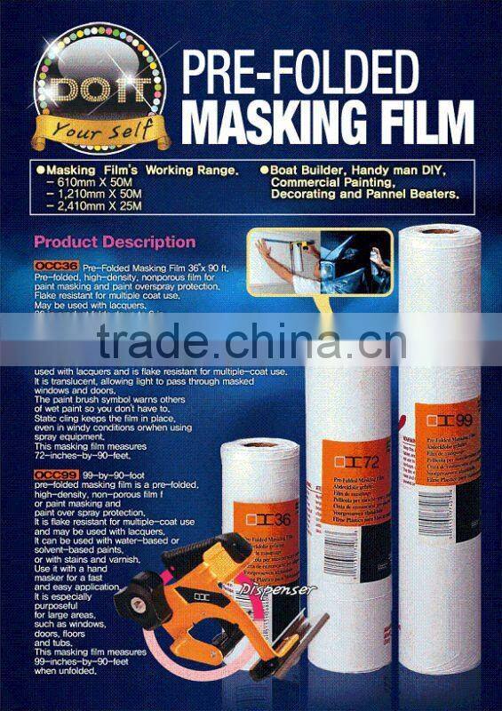 Pre folded masking film