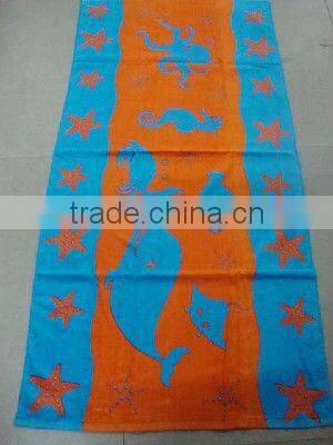 345g jacquard beach bath towel 33116