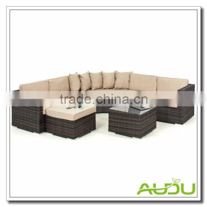 Tuscany Large Black Rattan Garden Corner Sofa
