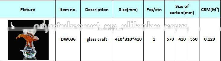 Hand blown murano glass Ceagle animal figurine as gift for him