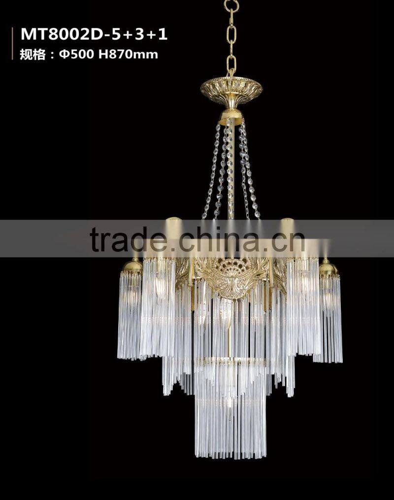 Rococo Style Crystal Bronze Chandelier/ Home Decor Retro Brass Pendant Lamp/ Luxury New Design Ceiling Lamp