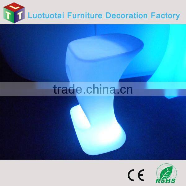 Manufacturer L48*W45*H85CM PE bar chair with remote control 16 mix changeable colors