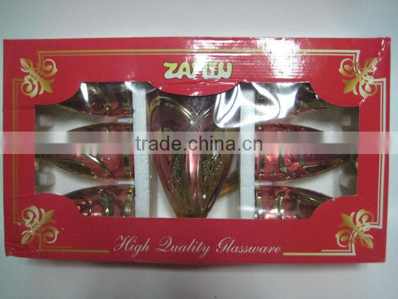7pcs of gold plated glassware sets