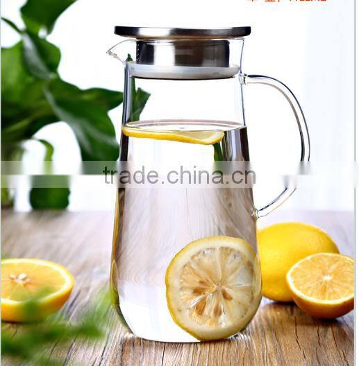 Chill Water Pitcher /Premier Quality Borosilicate Glass Pitcher - Stainless Steel Lid