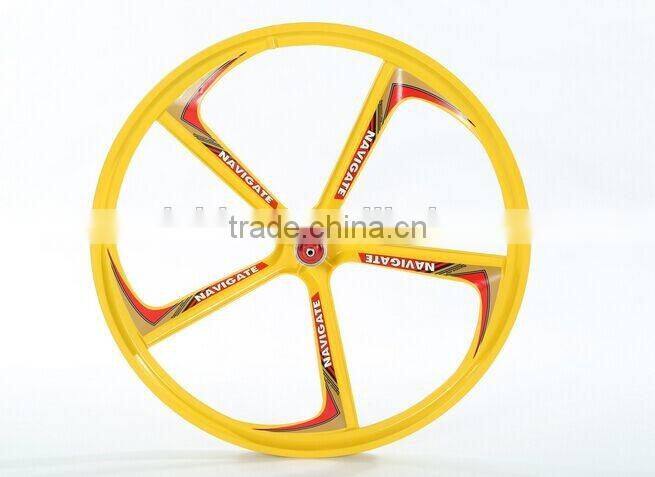 24 inch lightest strongest magnesium alloy bike wheel /fixed gear type hub bike wheel